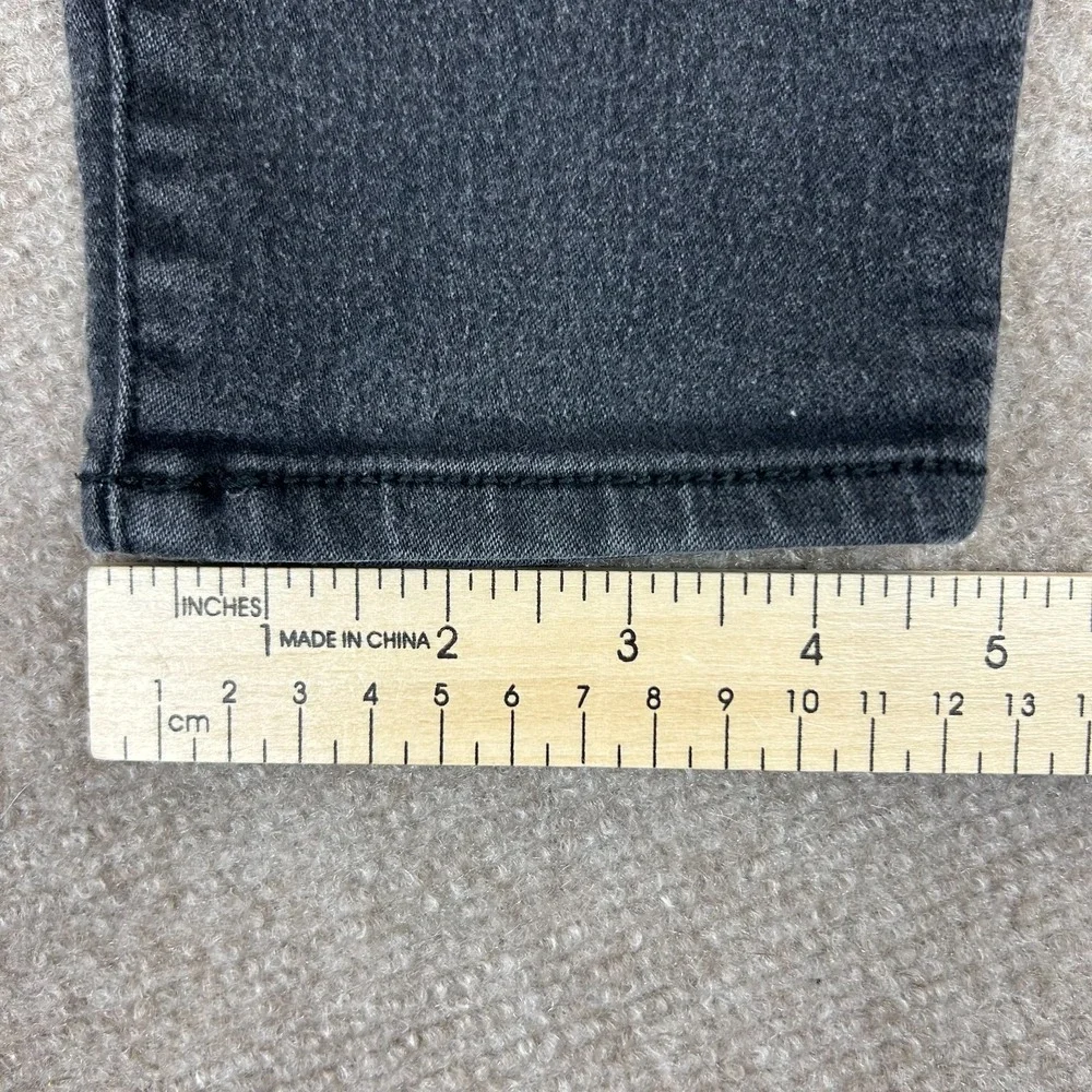 D Jeans Womens 6 Petite Charcoal Gray Cotton Stretch Mid Rise Travel Skinny Leg